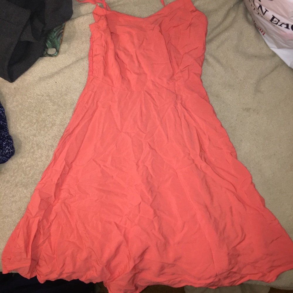 peach/salmon colored dress